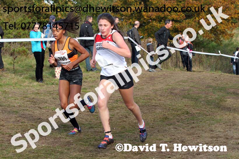Girls under-15s, National Cross Country Relays, Berry Park, Mansfield. Photo: David T. Hewitson/Sports for All Pics